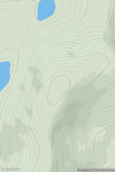 Thumbnail image for Carn an Tionail [Durness to Loch Shin] [NC392390] showing contour plot for surrounding peak